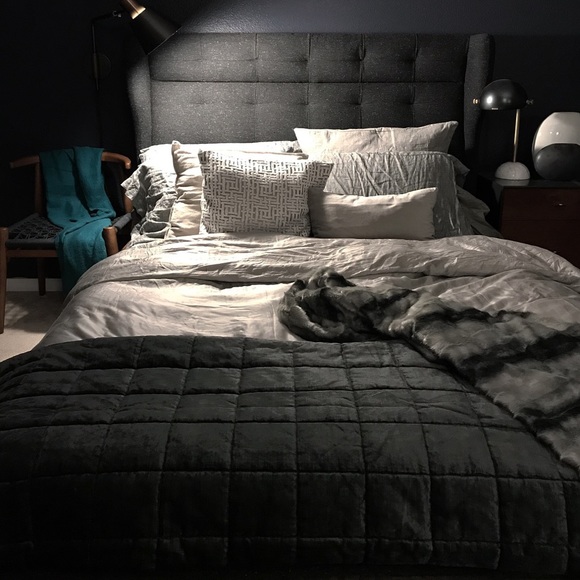 West Elm Bedding Fq Luster Velvet Quilt Poshmark